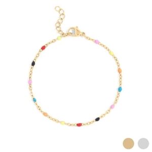 Multi Color Confetti Bracelet – 18K PVD Gold 316L Stainless Steel